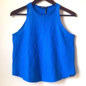 Koral Aerate Netz Racerback Tank Electric Blue Sz Small